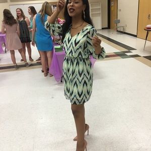 Geometric Stiped Dress